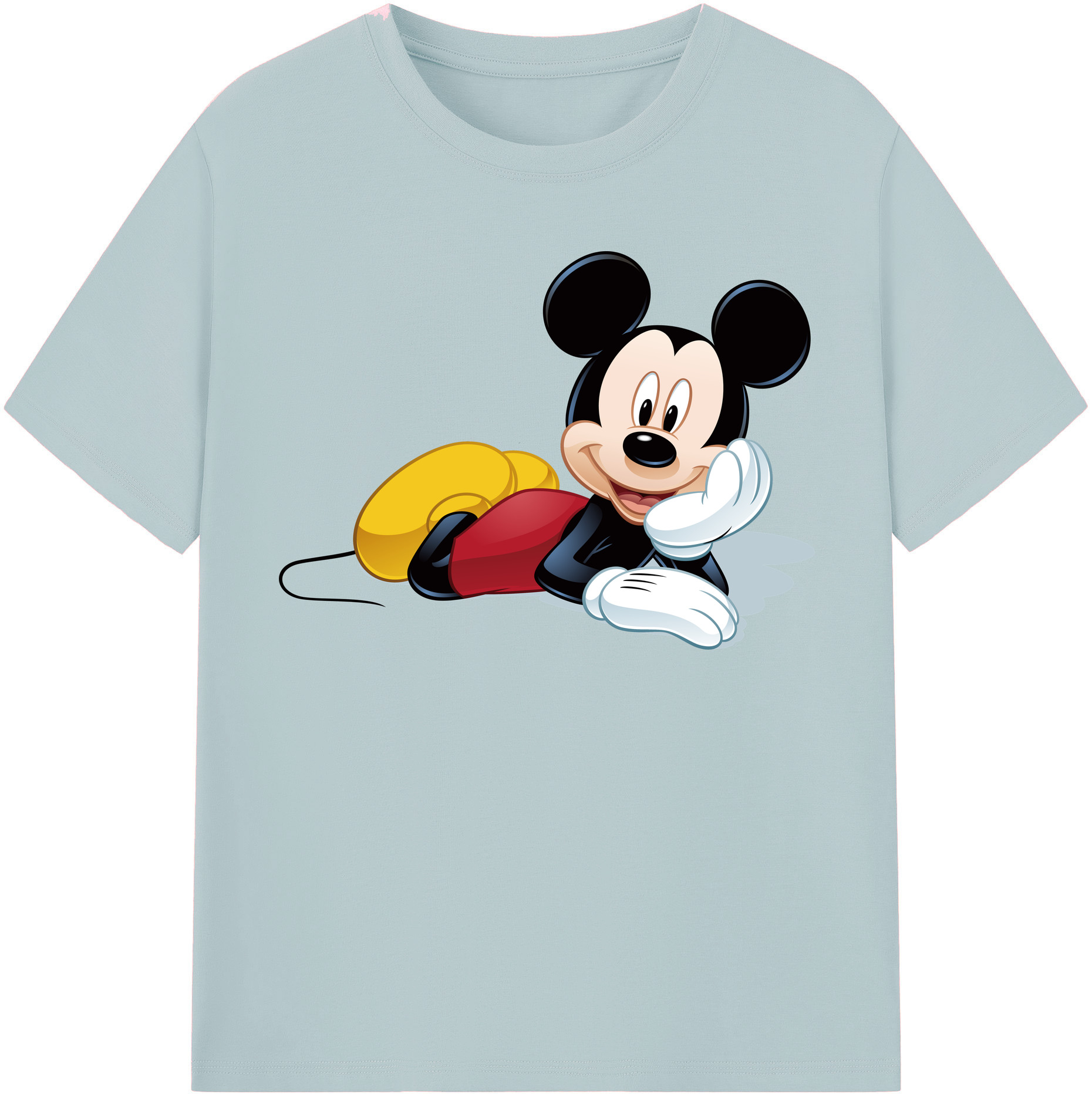 （画像用） ミッキーマウス Mickey Mouse 綿100％半袖Tシャツ（フロントプリント）